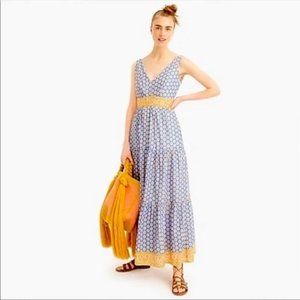 J.CREW POINT SUR BLOCK PRINT MAXI DRESS - GOOD CONDITION! SIZE 2